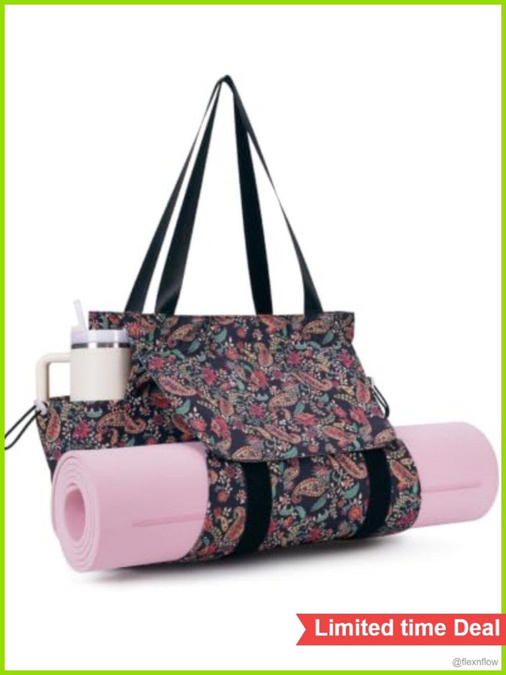 Waterproof Yoga Mat Bag Tote Gym Carrier Wet Pocket 19L Lightweight